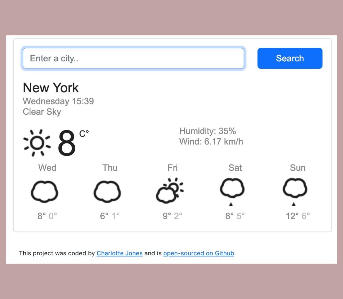 React.js weather app